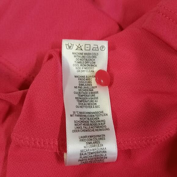 Adrianna Papell Blouse Womens Small Pink Long Sleeve Knit Trapeze Top Oversized - Picture 10 of 10